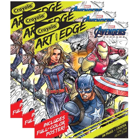 Art With Edge, Marvel Avengers Infinity Wars Coloring Pages + Poster, 3PK